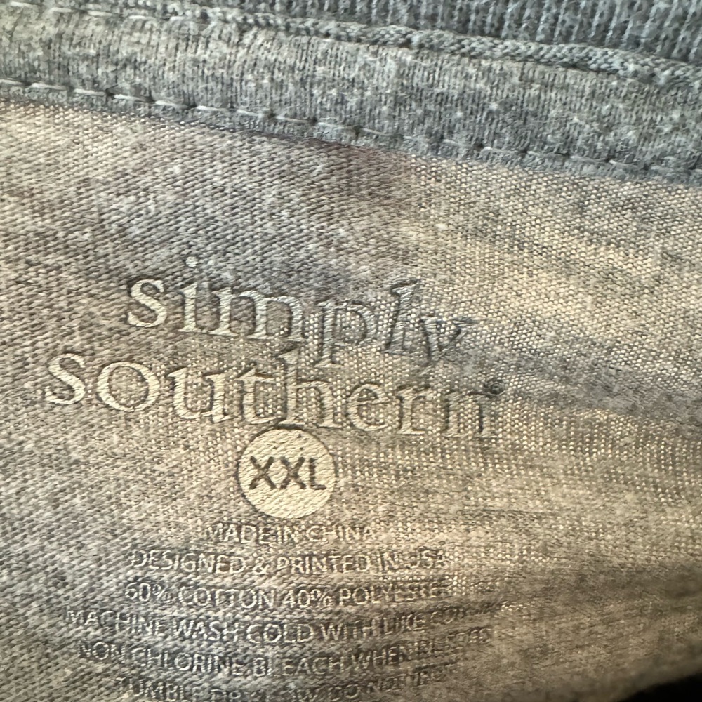Livin' Simply Southern Long Sleeve Gray Dog Backpack Shirt Extra Large XL XXL - Picture 3 of 5